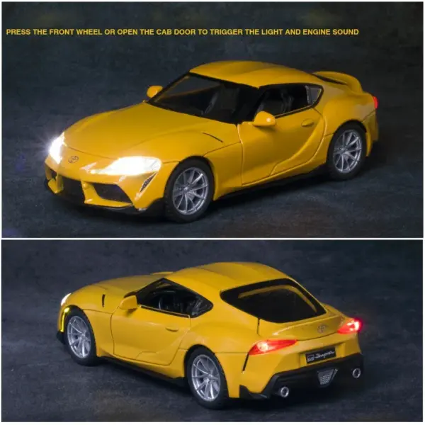 Toyota GR Supra Diecast Car Model with Lights