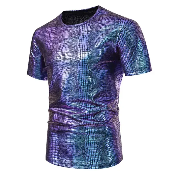 Men's 70s Disco Sequin Shirt for Parties - Image 10