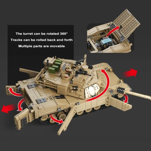 1463PCS M1A2 Tank Building Blocks Set - Image 2