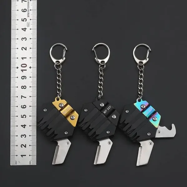 Multifunctional Hexagon Tool Keychain Gadget - Image 2