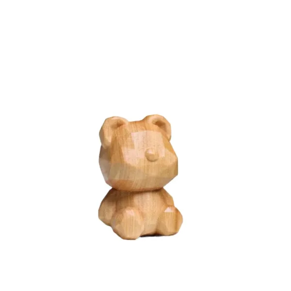 Cute Wooden Bear Figurine for Home Decor - Image 5