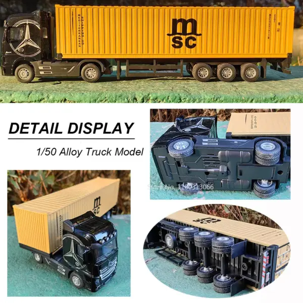 1:50 Diecast Alloy Truck Model with Sound Light - Image 5