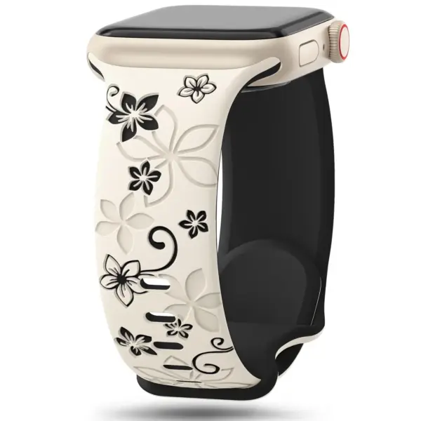 Engraved Silicone Strap for Apple Watch 38-49mm - Image 9