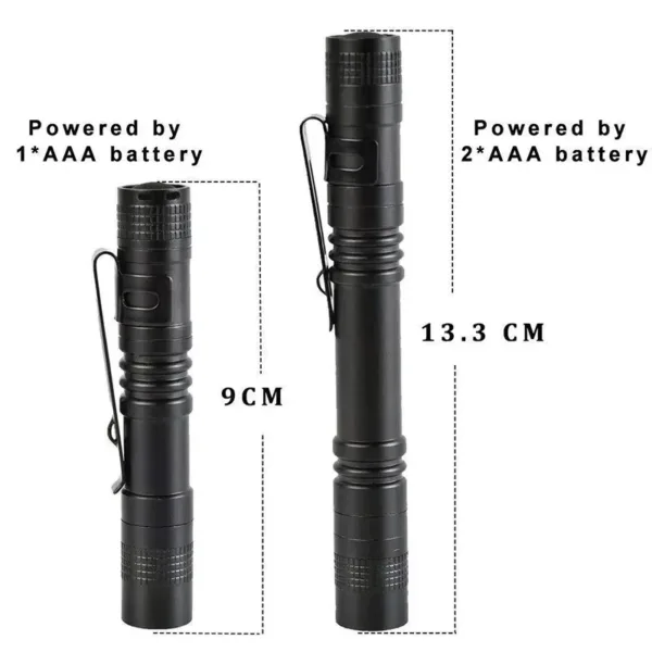 Mini LED Tactical Flashlight with Clip - Image 4