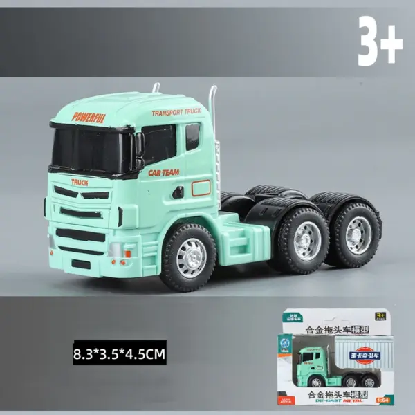 1:64 Alloy Double-Layer Container Truck Model - Image 12