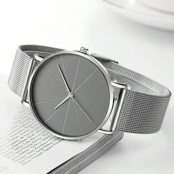 Men's Stainless Steel Quartz Wristwatch Silver - Image 3