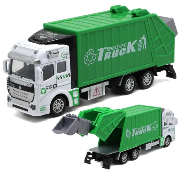 Diecast Mini Garbage Truck Toy for Kids - Image 4