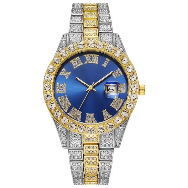 Luxury Hip Hop Quartz Watch with Rhinestones - Image 14