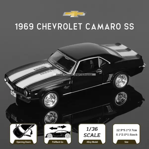 1:36 Diecast Chevrolet Camaro & BMW M3 Model - Image 11