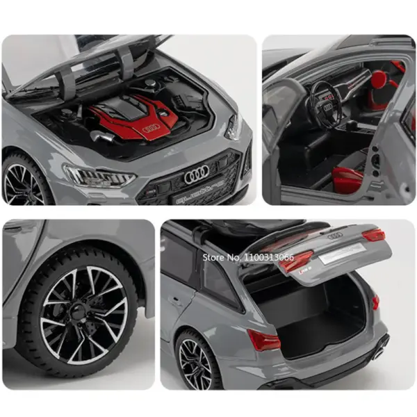 1/24 RS6 Diecast Car Model with Pull Back - Image 3