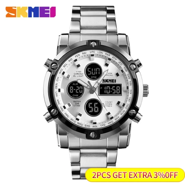 SKMEI Men's Dual Display Quartz Watch 1389 - Image 2