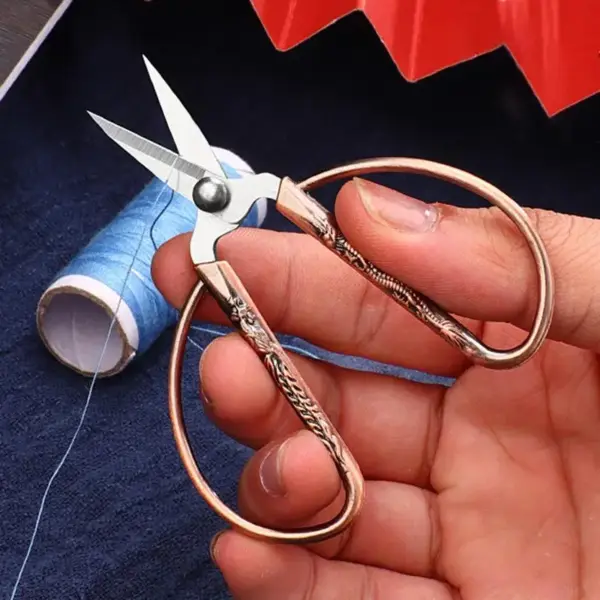 Vintage Stainless Steel Tailor Sewing Scissors - Image 6