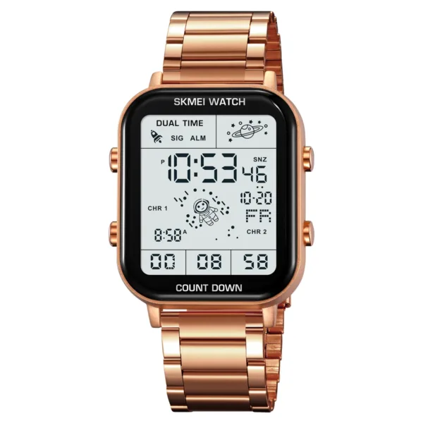 Stainless Steel Digital Sports Watch for All - Image 9