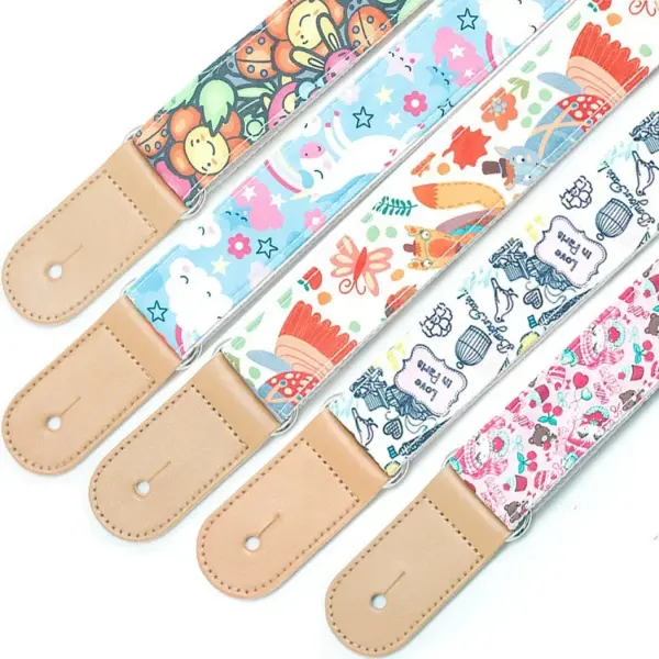 Adjustable Cartoon Cotton Ukulele Guitar Strap - Image 2