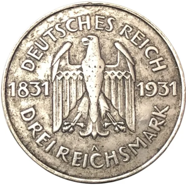 1931 Germany 3 Reichsmark Coin Replica