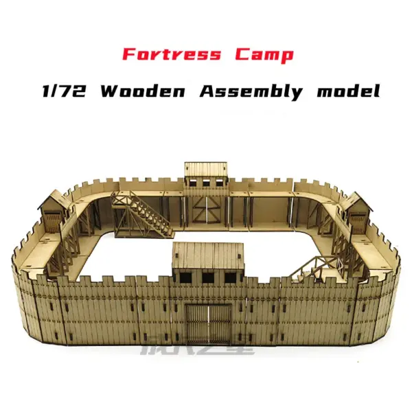 1/72 Fortress Camp Wooden Model 50 Pieces