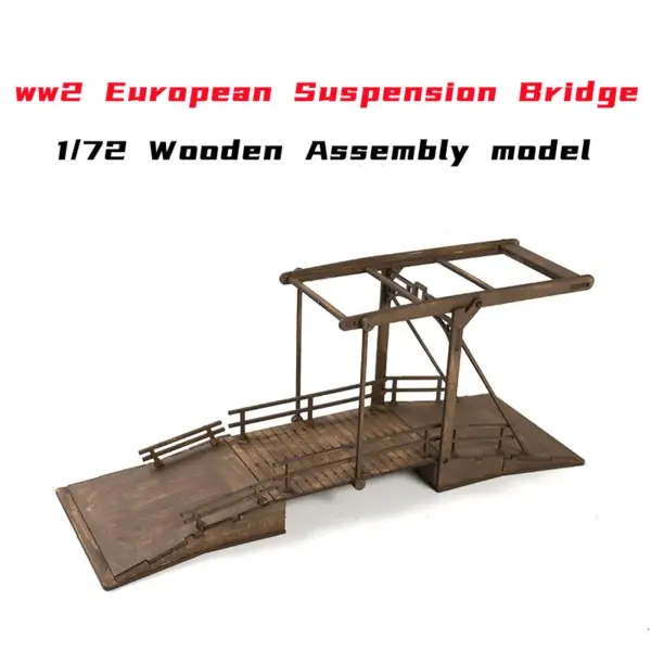 1/72 Wooden WWII Suspension Bridge Model Kit