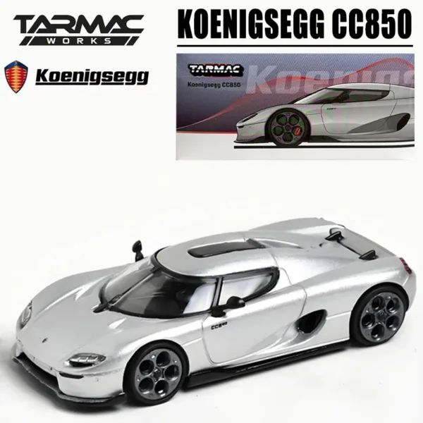 1/64 Koenigsegg CC850 Diecast Model Silver Car