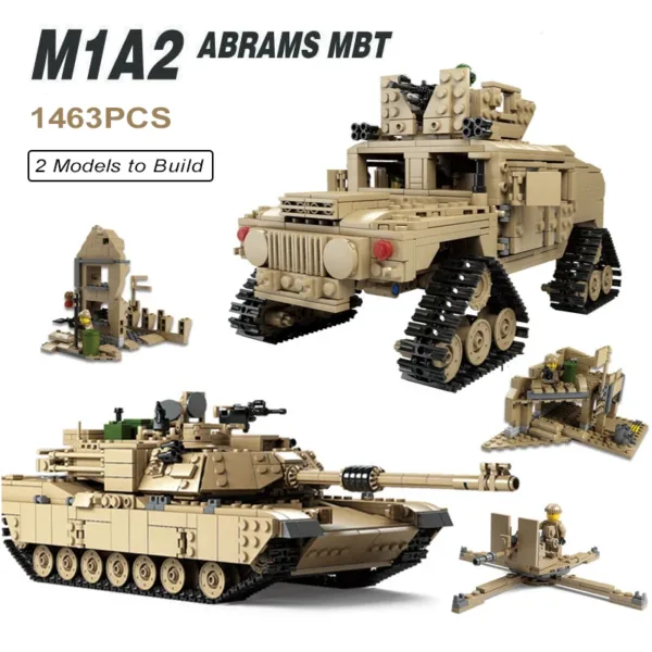 1463PCS M1A2 Tank Building Blocks Set