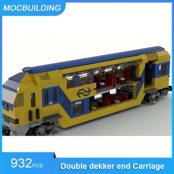 MOC Building Blocks Double Deck Train Car 932PCS - Image 2