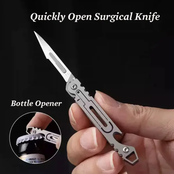 Titanium Alloy Folding Knife with 10 Blades - Image 19