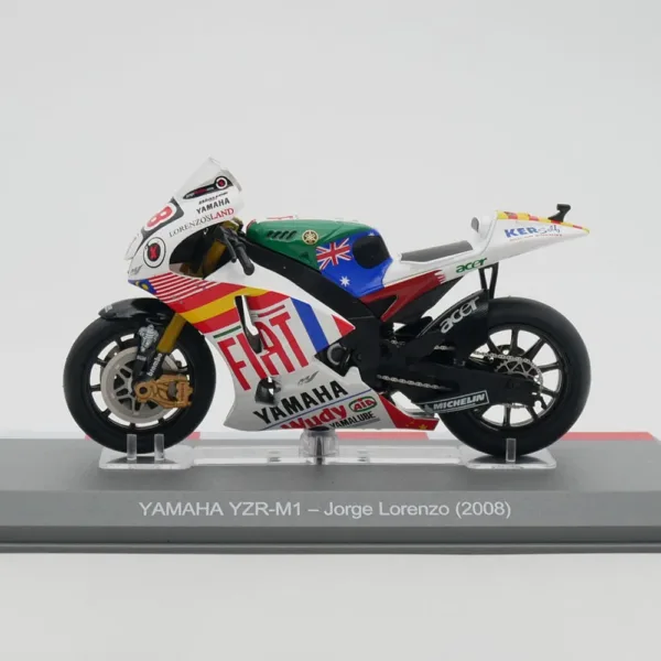 1:18 Diecast Yamaha YZR M1 Motorcycle Model - Image 4