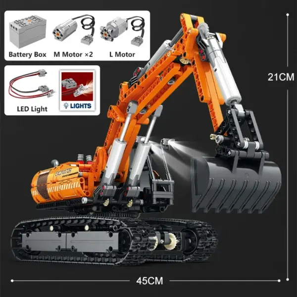 Remote-Controlled Excavator Building Blocks Set - Image 6