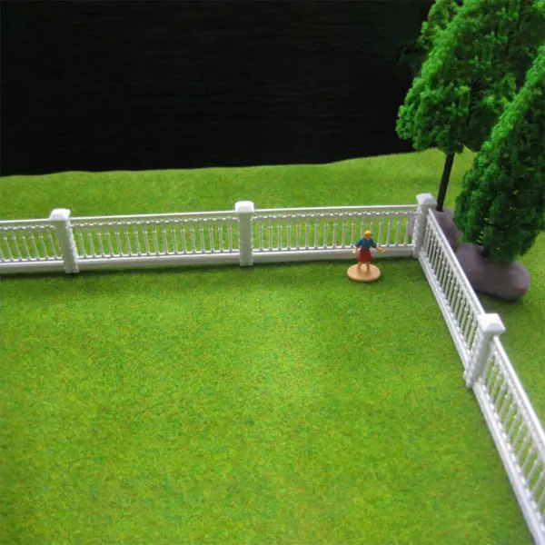 1 Meter Model Railway White Fence 1:87 Scale - Image 6