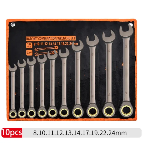 8-24mm Ratcheting Wrench Set 6/8/10Pcs - Image 8