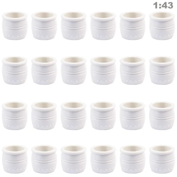 24pcs Flower Pot for HO Scale Model Trains