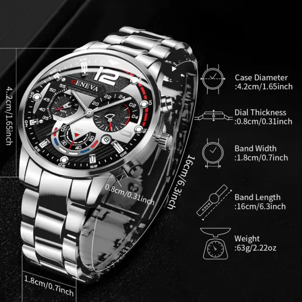 Men's Stainless Steel Quartz Wristwatch Fashion - Image 6