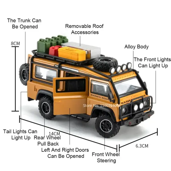 1:32 Land Rover Defender Diecast Car Model - Image 2