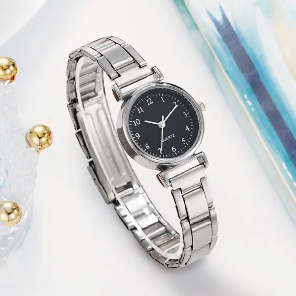 Fashion Women Quartz Watch with Alloy Band - Image 2