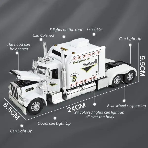 1/24 Scale Peterbilt 389 Diecast Truck Model - Image 6