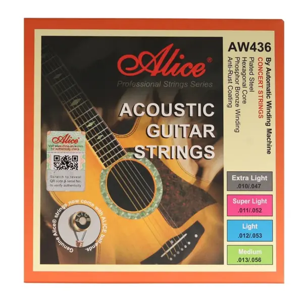 Alice AW436 Phosphor Bronze Acoustic Guitar Strings - Image 2