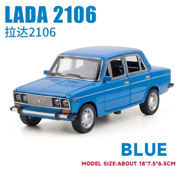 1:24 Metal Lada Retro Sedan Model Car - Image 9