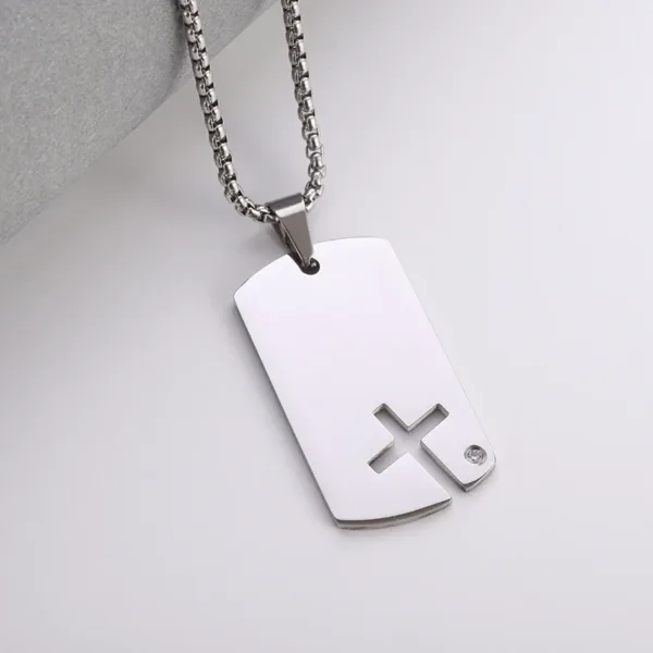 Punk Red Cross Templar Pendant Necklace - Image 22