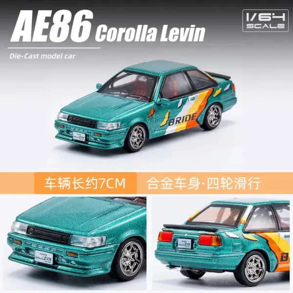 DCT 1:64 AE86 Diecast Model Car - Image 2