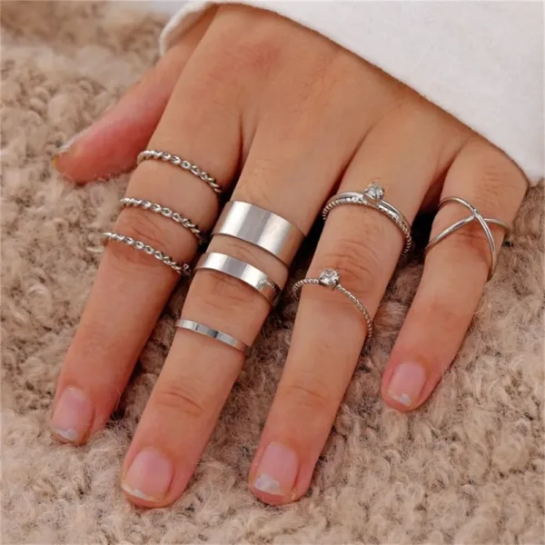 Bohemian Cross Wide Ring Set for Women - Image 16