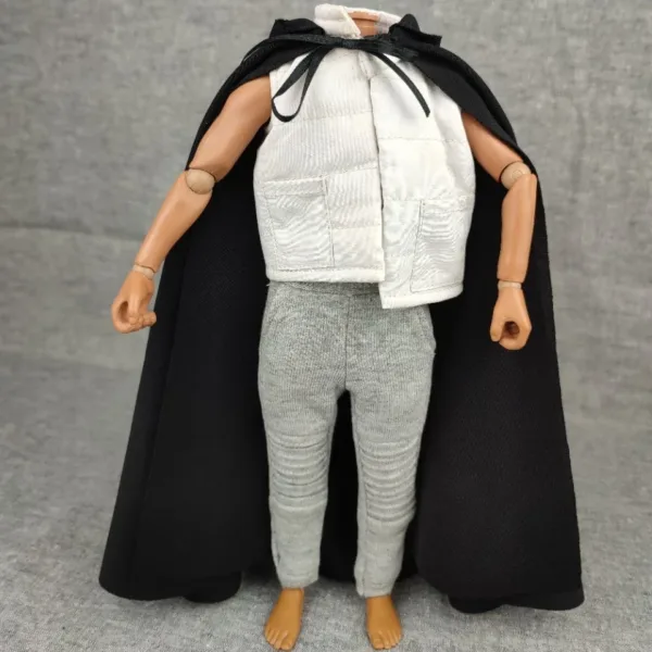 1:6 Scale Black Hooded Cloak for Action Figures - Image 4