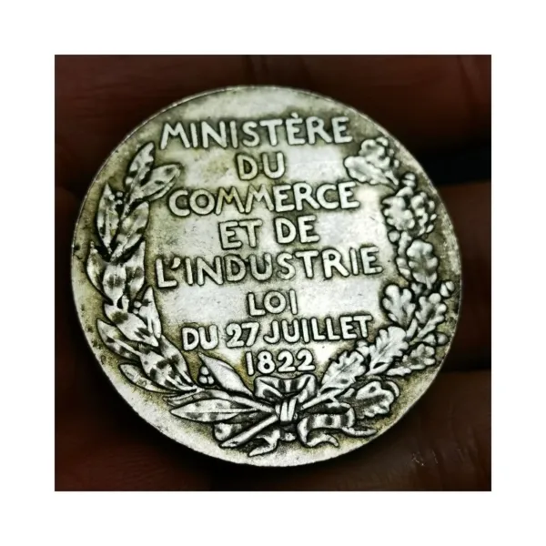 1822 French Industrial Council Copy Medal - Image 2