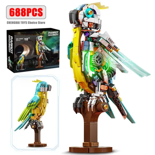 688PCS Parrot Mechanical Building Block Set