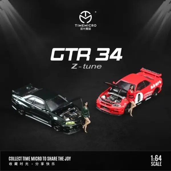 1/64 Scale Diecast GTR R34 Racing Car Model