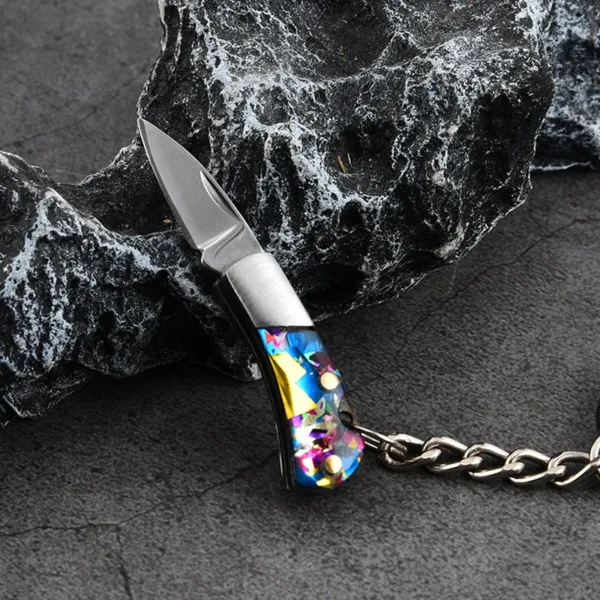 Mini Folding Knife Keychain with Sharp Blade - Image 6