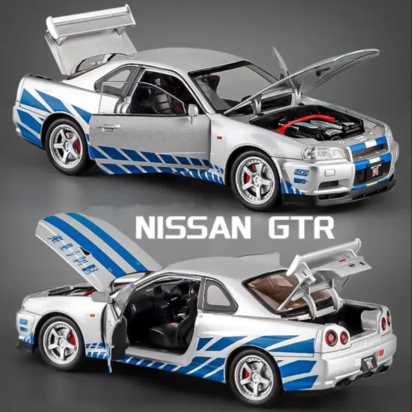 1:32 Nissan Skyline GTR R34 Diecast Car Model