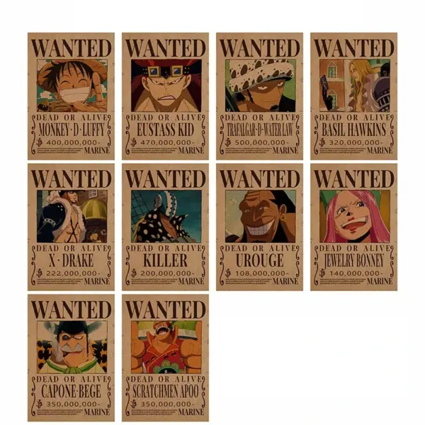 One Piece Wanted Bounty Thick Paper Poster - Image 13