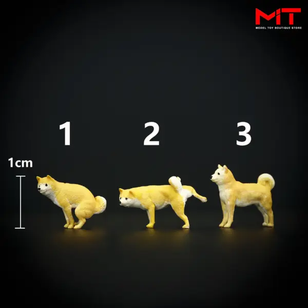 Pissing Dog Shiba Inu Miniature Model Set