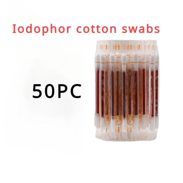 Iodophor Disinfection Cotton Swabs - 100 Pack - Image 11