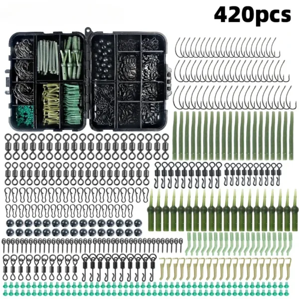 420pcs Carp Fishing Tackle Kit with Box - Image 5