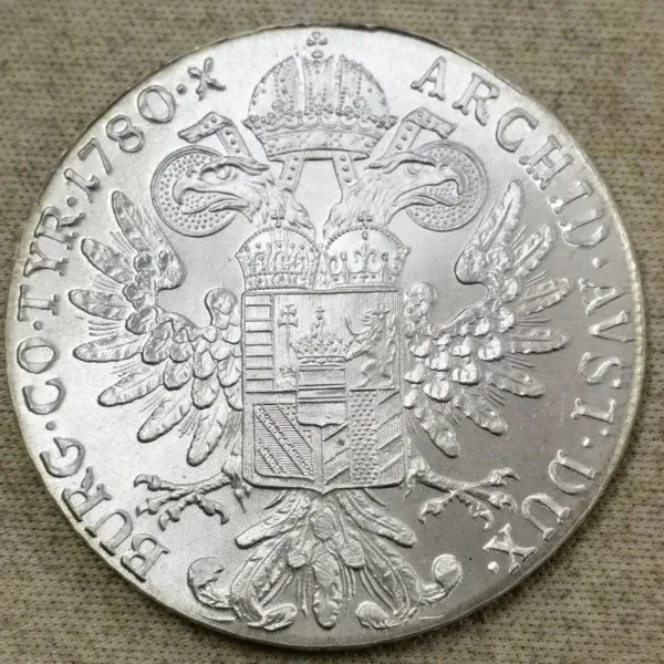 Maria Theresa 1780 Silver Replica Thaler Coin - Image 3